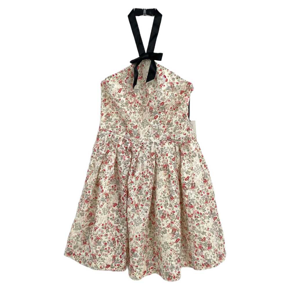 Rodarte White Pink Floral Lace Mini Dress | Size 8